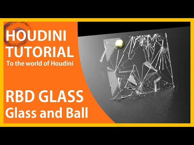 [Houdini tutorial] RBD Broken glass and ball (Easy to follow) / Subtitles