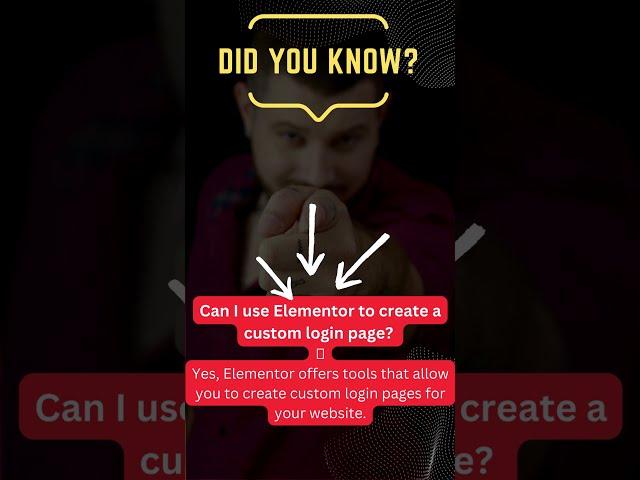 Can I use Elementor to create a custom login page?