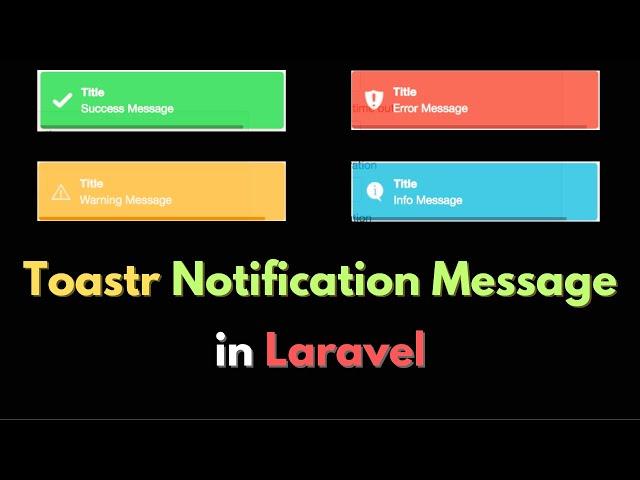 How to Show Toastr Notification Message in Laravel