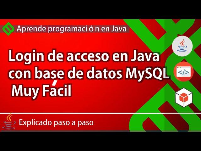  USUARIO y CONTRASEÑA en Java con base de datos MySQL Muy Fácil | INICIAR SESIÓN en Java & MySQL 