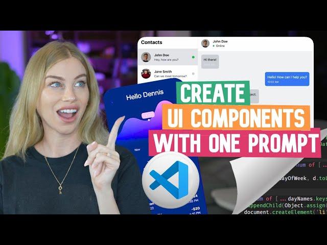 Create Award-worthy UI with ONE text prompt in VSCode | React PureCode AI