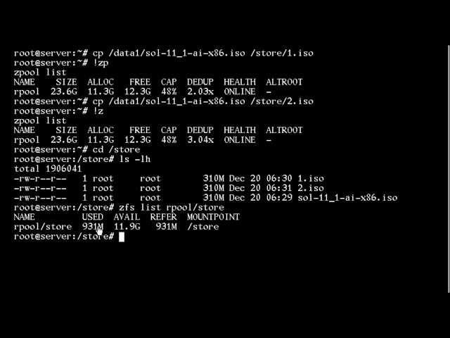 Solaris 11 ZFS Deduplication