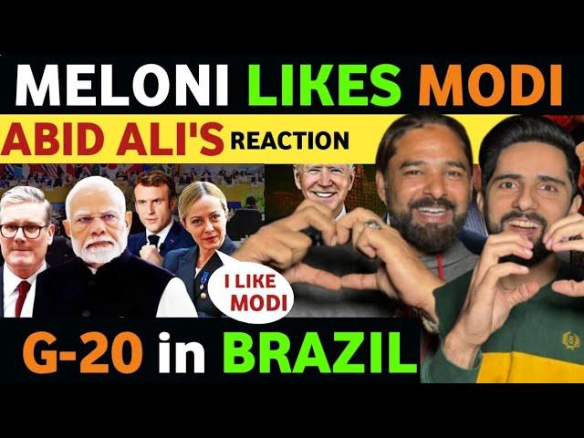 PM MODI'S VIRAL VIDEO WITH WORLD LEADERS IN G-20 SUMMIT BRAZIL, ABID ALI'S REACTION ON INDIA REAL TV