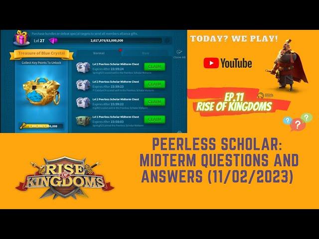 RoK Guide: Peerless Scholar Midterm (Questions and Answers) - 11.02.2023