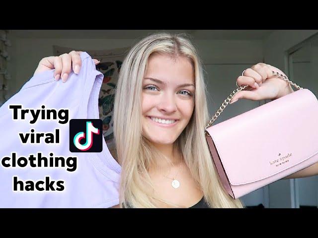 Trying viral TikTok clothing and accessory hacks