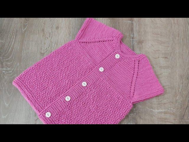 Yeni Doğan Bebek Yeleği Yapımı | Newborn knit vest making