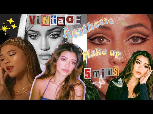 How to vintage aesthetic make up easy | wolfiecindy vintage look