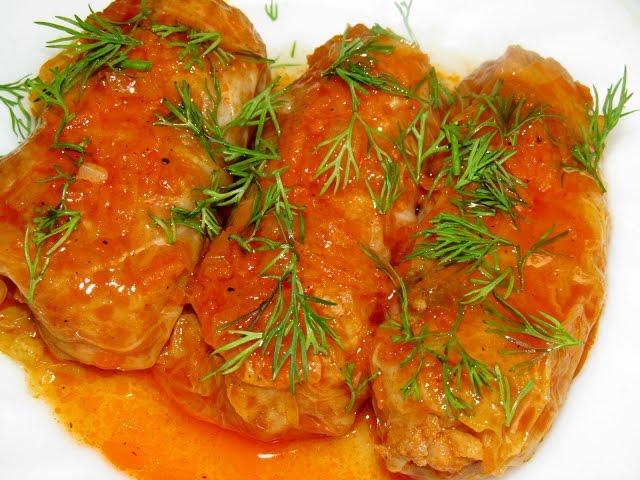 Вкусно - #ГОЛУБЦЫ в Томатно-Овощном Соусе ГОЛУБЦЫ #Рецепт вкуснейших ГОЛУБЦОВ с Фаршем