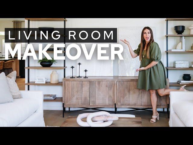 EXTREME LIVING ROOM MAKEOVER!! Cozy and Bright...Full tour - BEFORE and AFTER