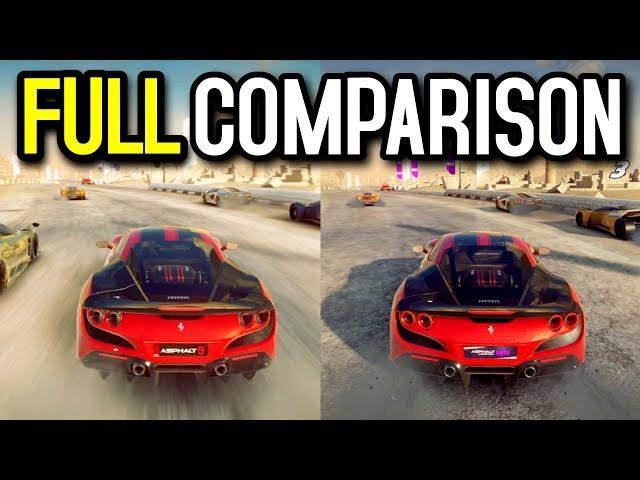 Asphalt 9 Legends VS Asphalt Legends Unite Full Graphics Comparison 2024