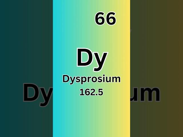 Dysprosium!