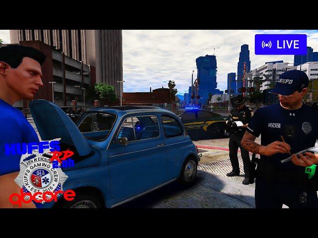 LIVE: GTA V FiveM Roleplay: Vinewood to Downtown..It's a Long Drive!