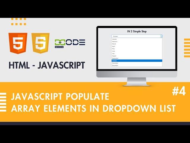 How to Create a Drop-down List with Array Values using JavaScript |  Drop Down list in JavaScript