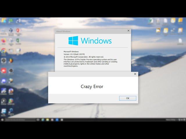 Windows 10 Insider Preview Build 10074 Crazy Error | 1080p60