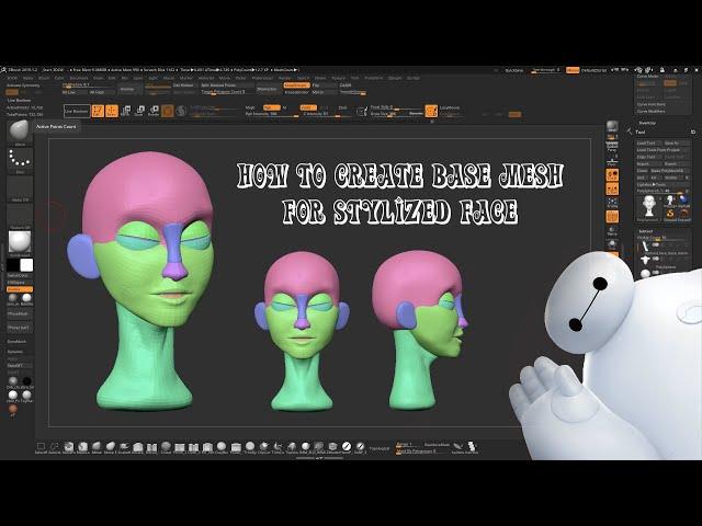 how to create base mesh for stylized face