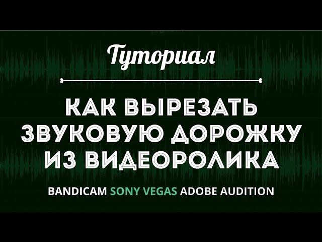 КАК ВЫРЕЗАТЬ ЗВУК ИЗ ВИДЕО в Sony Vegas