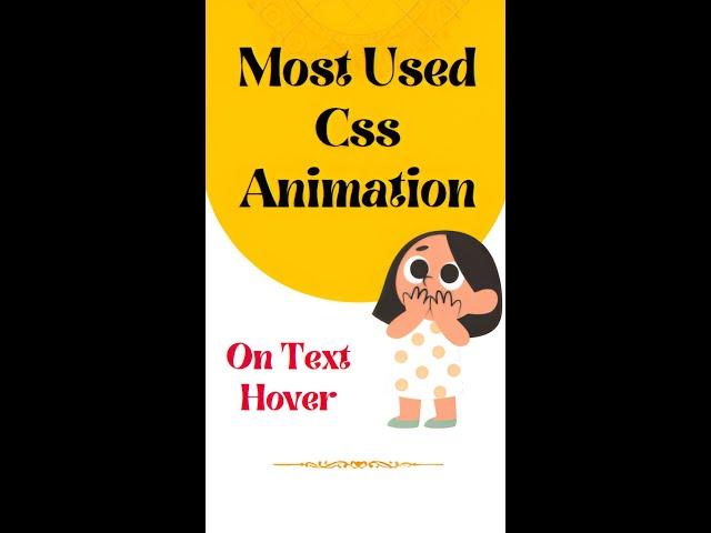 Most used text underline animation css #shorts