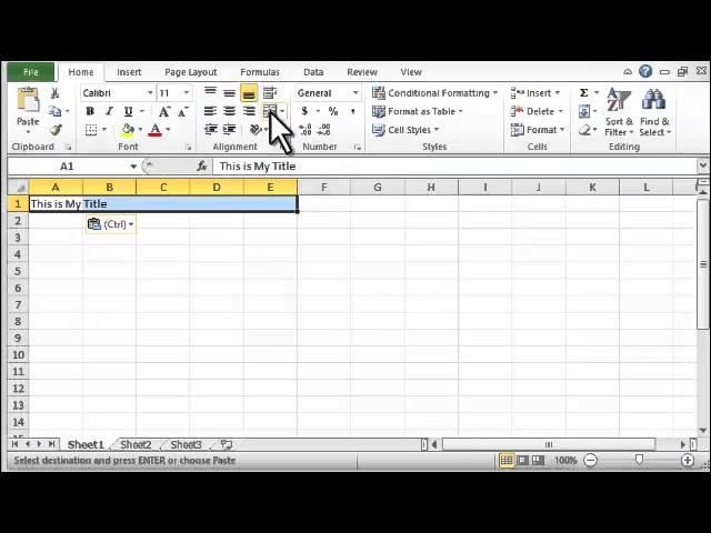 Excel 2010: How To Merge and Center Cells - Tutorial Tips and Tricks