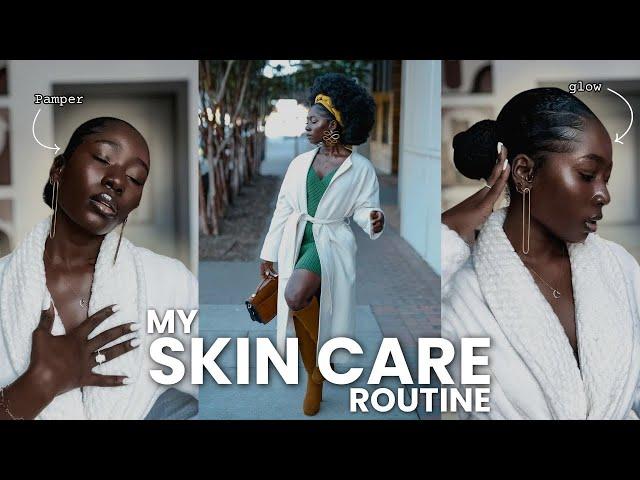 My Skincare shower routine | glowing skin routine | darkskin women | products link in description