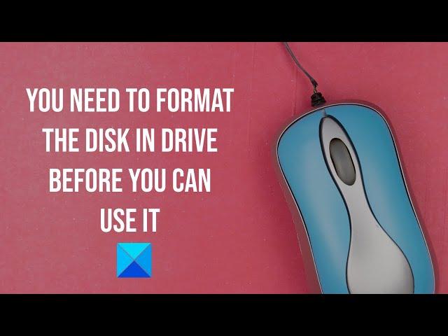 You need to format the disk in drive before you can use it