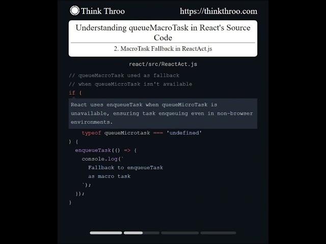 Understanding queueMacroTask in React's Source Code