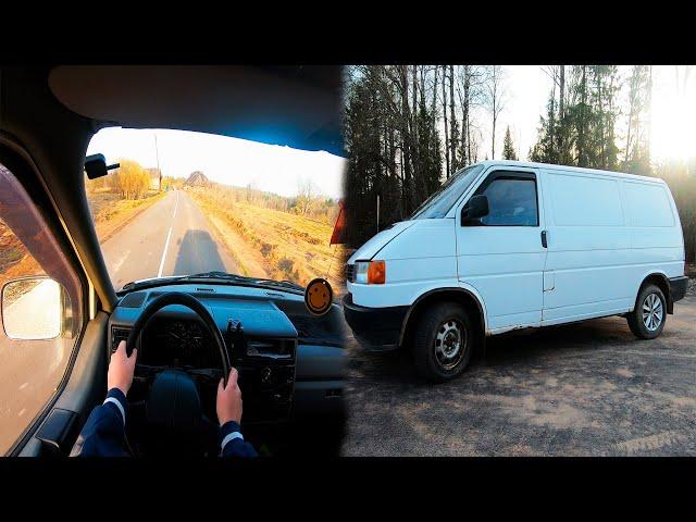 Volkswagen Transporter T4 1.9   POV Test от первого лица / test drive from the first person