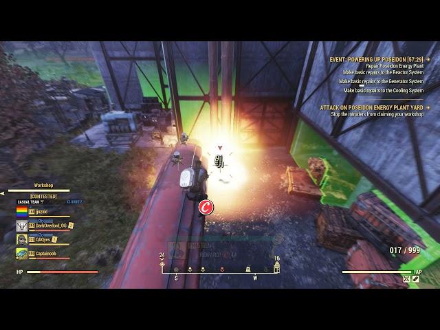 Fallout 76 PVP - Captainoob brutally subjugates trapped lesser player