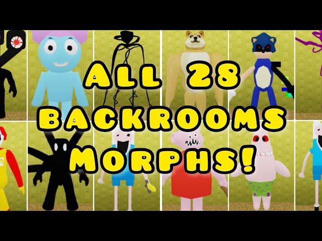 How To Get ALL 28 BACKROOMS MORPHS In “Backrooms Morphs” | Roblox #roblox #backrooms