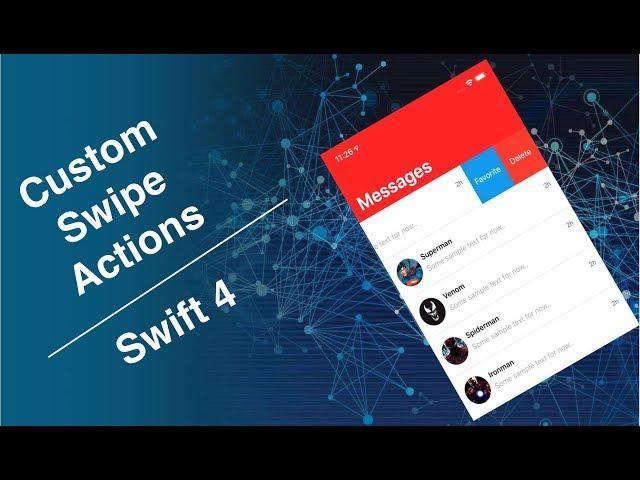 How To Add Custom Swipe Actions To TableView Cell | Swift 4.2