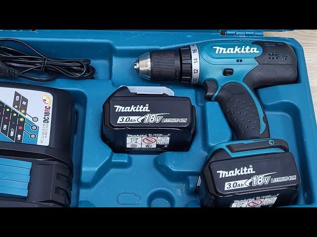 Makita Дрель Шуруповёрт LXT DDF453RFE Б/У полный комплект, 2 АКБ 3 Аh ,плюс зарядка и кейс. Надёжное