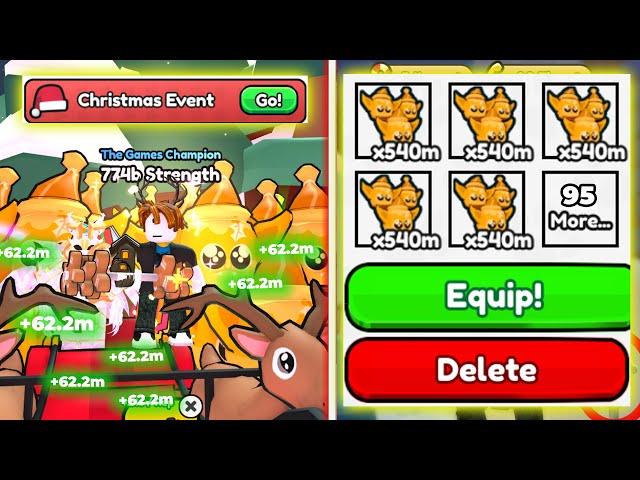 MY OP TEAM WILL BREAK THE CHRISTMAS EVENT (Arm Wrestle Simulator)