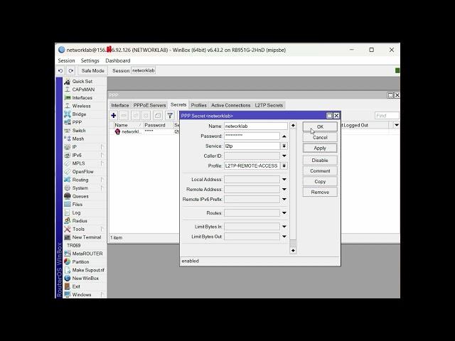 Mikrotik L2TP/Ipsec Setup (Part 1-Remote Access VPN)