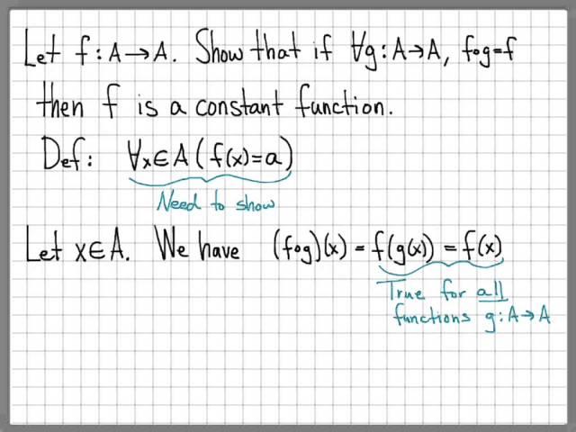 Proof and Problem Solving - Functions Example 03