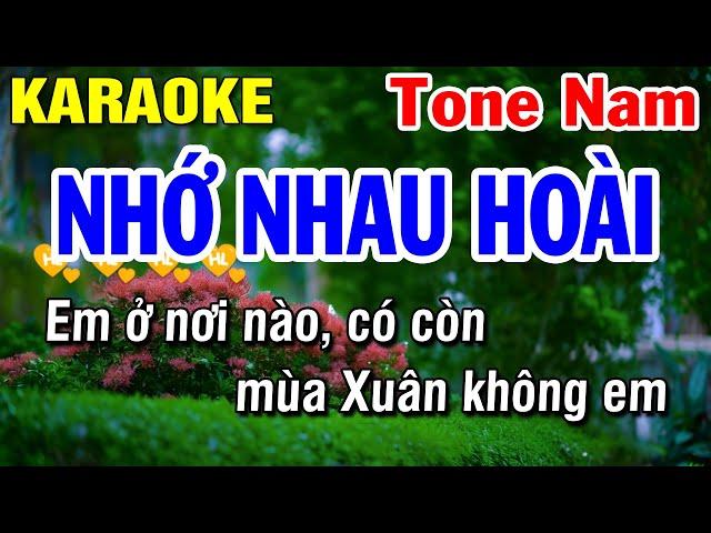 Karaoke Nhớ Nhau Hoài Nhạc Sống Tone Nam | Huỳnh Lê