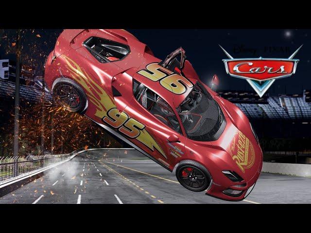 Lightning McQueen's Big Crash | Cars Movie Remake | BeamNG.Drive Movie