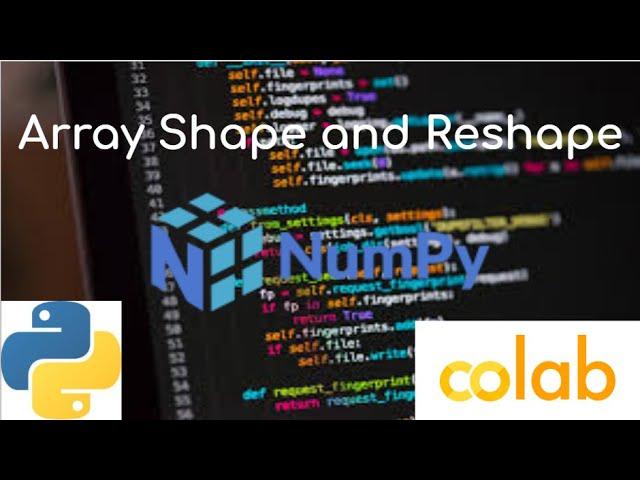 Array Shape And Reshape In NumPy