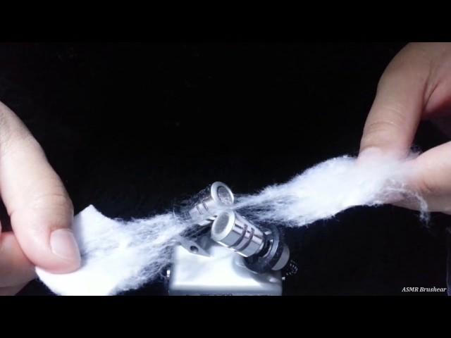 [ASMR] Close Up Tearing & Ripping Cotton Pads - Scratchy Thundery