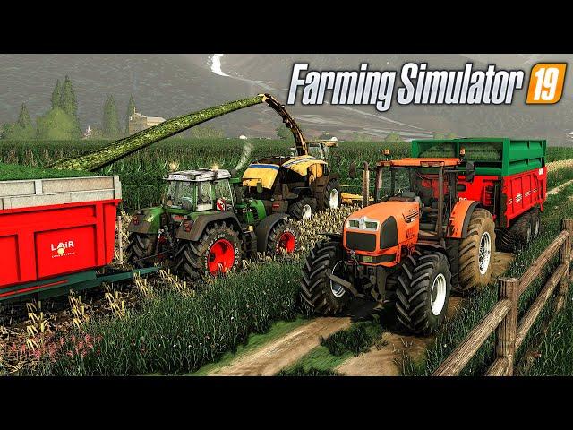 Farming Simulator 19 | Ultra Realistic | Corn silage in extreme conditions, cleaning cow stable