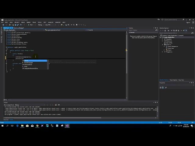 Visual Studio Creating User Login, Using TextBox, Button, and changing Windows Form