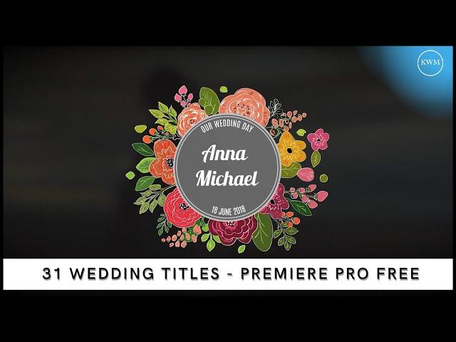 Vintage Romantic Wedding Titles Pack ||  Free Download Premiere Pro Templates