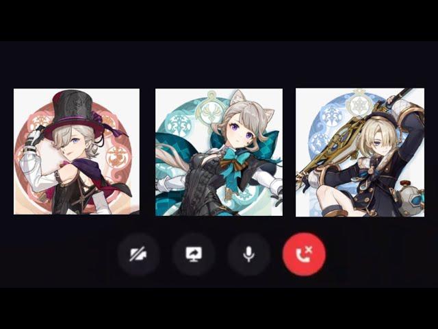 Lyney, Lynette, and Freminet in a Discord Call (Genshin Impact Voiceover)