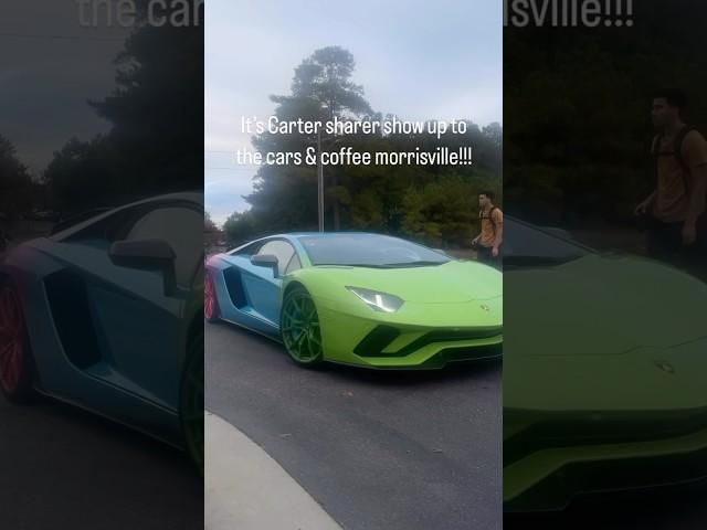 Some of these cars are so good in Cars & coffee part 1 #cartersharer #lamborghini #aventadors #v12