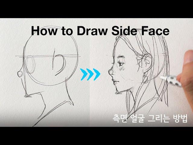 How to Draw Side Face (Profile) [ TIP ]  Step by Step :)