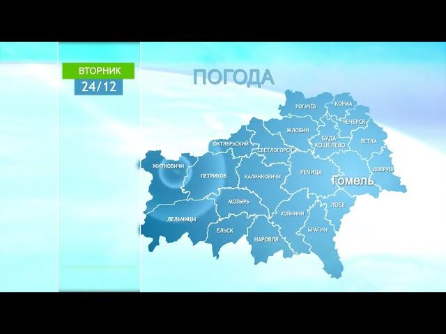 Погода в Гомеле и Гомельской области 24 декабря