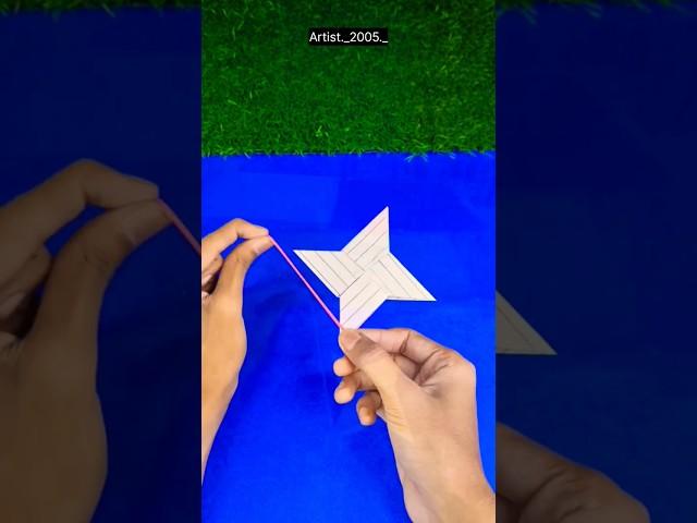 Ninja star making from paper , paper ninja star, paper craft. #shorts #ninjastar #artist #viral #art