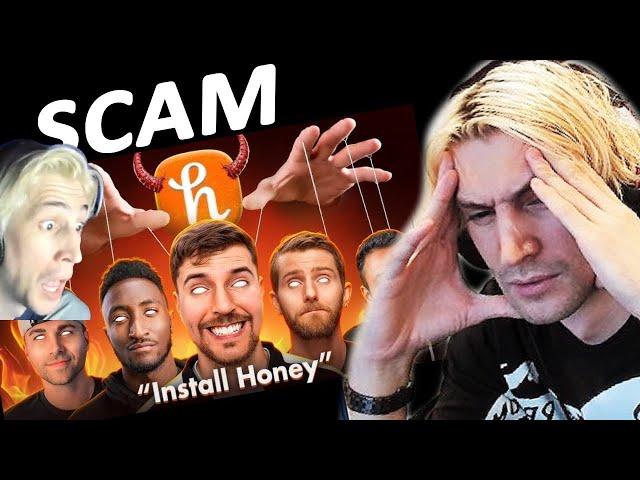 xQc Reacts to MegaLag with Chat | Why Honey Is The Biggest Youtube Scam Ever!