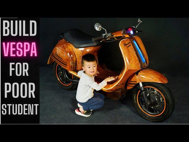 Woodworker Build Vespa Scooters 2023 To Give To A Poor Student