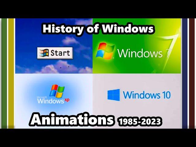 ALL MICROSOFT WINDOWS ANIMATIONS (1985-2023)