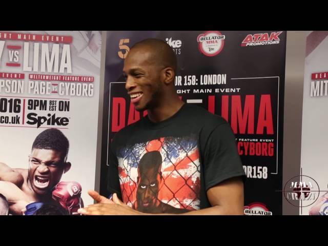 Michael 'Venom' Page with Lennox Lewis Post Fight Media Scrum Bellator 158