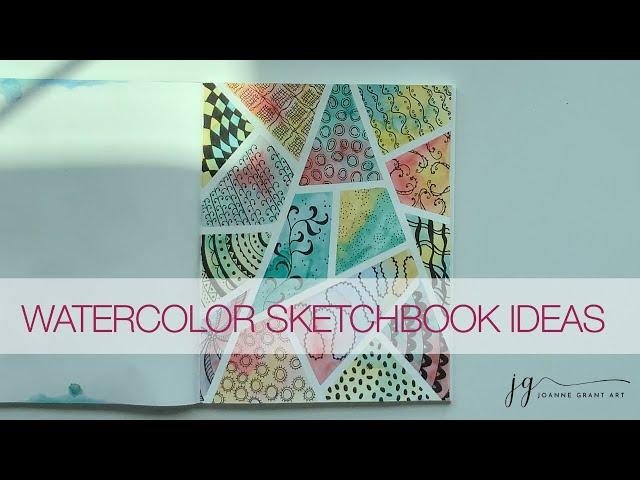 Geometric Watercolor Sketchbook Ideas